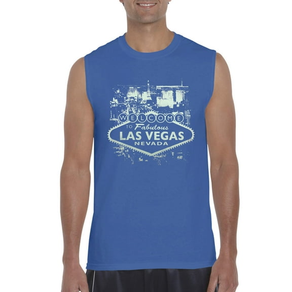NIB - Men's Graphic T-Shirt Sleeveless - Welcome to Las Vegas Nevada