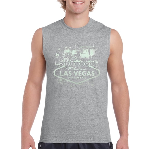NIB - Men's Graphic T-Shirt Sleeveless - Welcome to Las Vegas Nevada