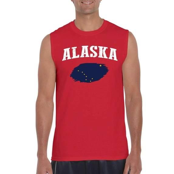 NIB - Men's Graphic T-Shirt Sleeveless - Alaska Flag