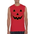 thumbnail image 1 of NIB - Men's Graphic T-Shirt Sleeveless, up to Men Size 3XL - Halloween Costume Pumpkin Face, 1 of 5