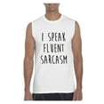 thumbnail image 1 of NIB - Men's Graphic T-Shirt Sleeveless - I Speak Fluent Sarcasm, 1 of 5