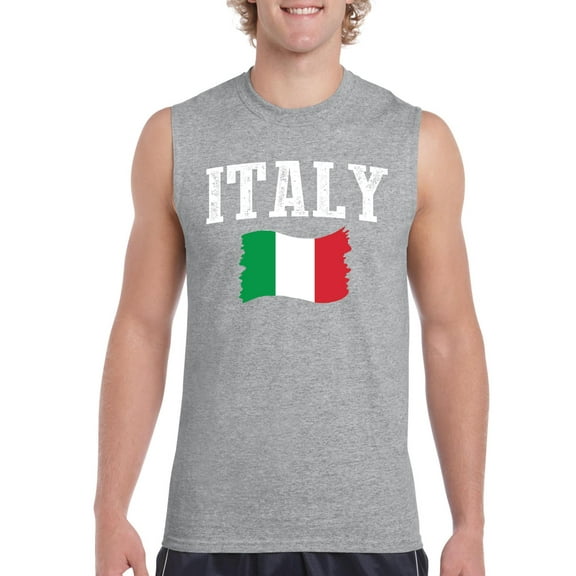 NIB - Men's Graphic T-Shirt Sleeveless, up to Men Size 3XL - Italy