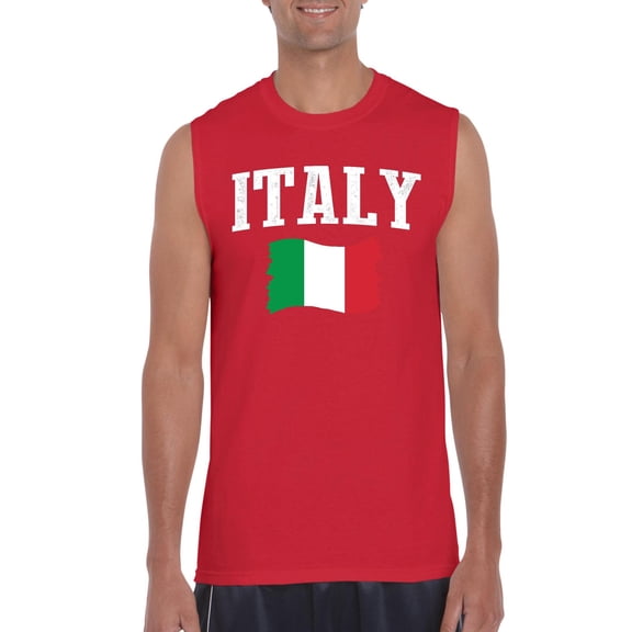 NIB - Men's Graphic T-Shirt Sleeveless, up to Men Size 3XL - Italy