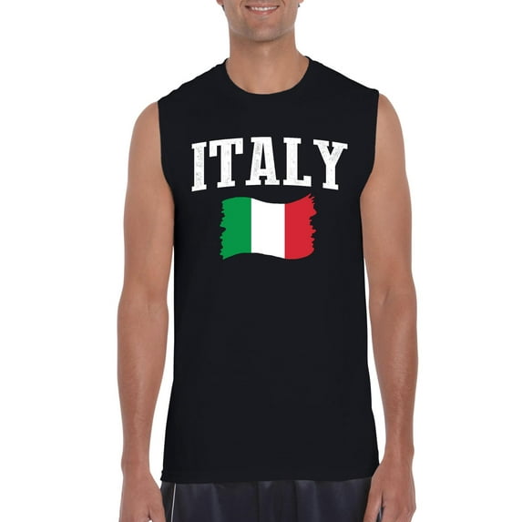 NIB - Men's Graphic T-Shirt Sleeveless, up to Men Size 3XL - Italy