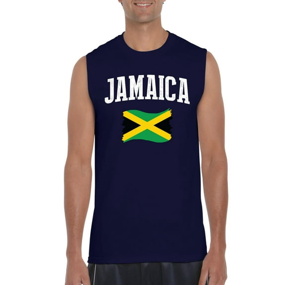 NIB - Men's Graphic T-Shirt Sleeveless, up to Men Size 3XL - Jamaica Flag