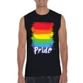 thumbnail image 1 of Normal is Boring - Men's Graphic T-Shirt Sleeveless, up to Men Size 3XL - Rainbow Pride, 1 of 5