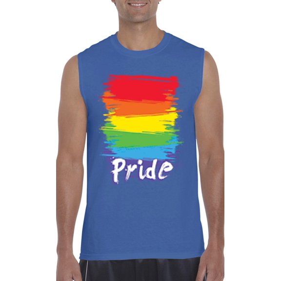 NIB - Men's Graphic T-Shirt Sleeveless, up to Men Size 3XL - Rainbow Pride