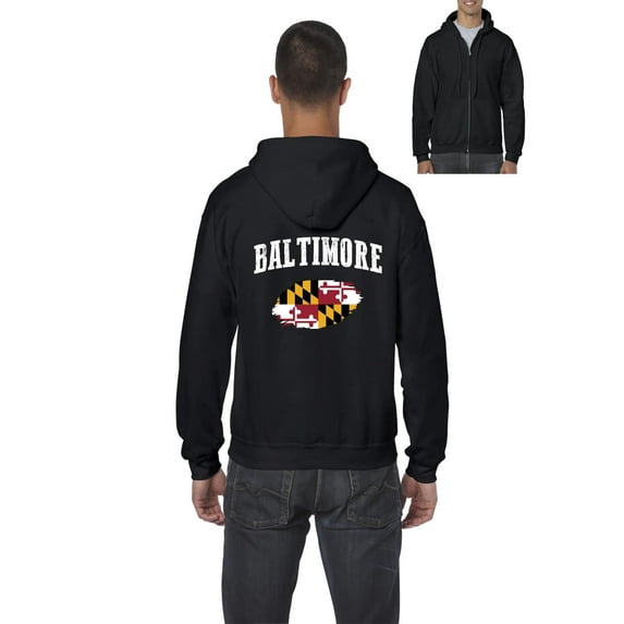 NIB - Men's Sweatshirt Full-Zip Pullover - Baltimore