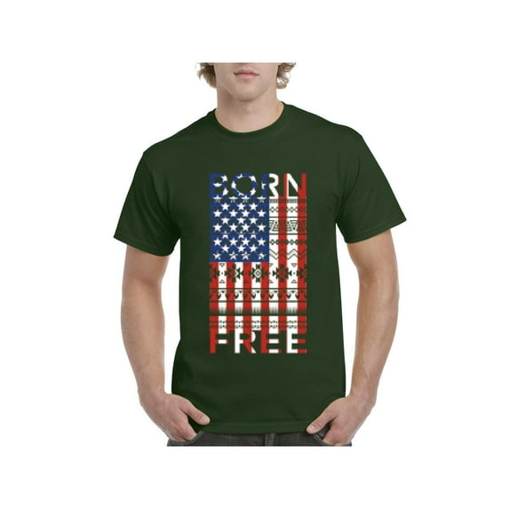 NIB - Men's T-Shirt Short Sleeve - American Flag 4th of July