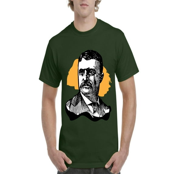 NIB - Men's T-Shirt Short Sleeve - American President Theodore Roosevelt