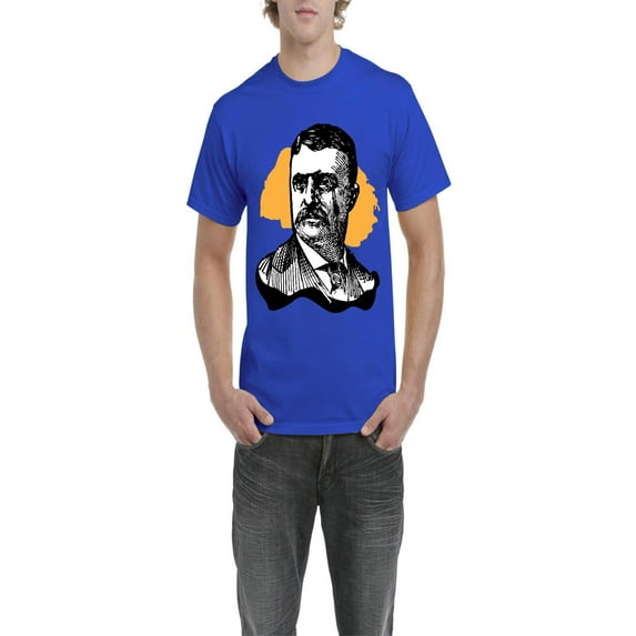 NIB - Men's T-Shirt Short Sleeve - American President Theodore Roosevelt