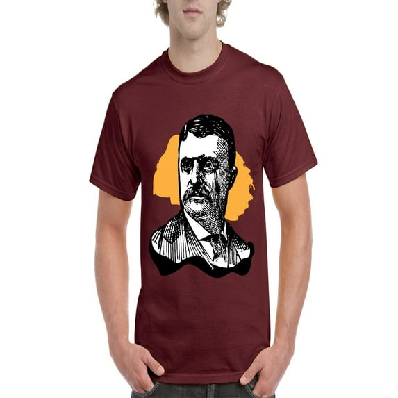 NIB - Men's T-Shirt Short Sleeve - American President Theodore Roosevelt