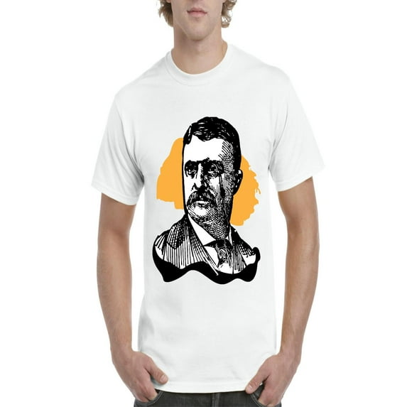 NIB - Men's T-Shirt Short Sleeve - American President Theodore Roosevelt