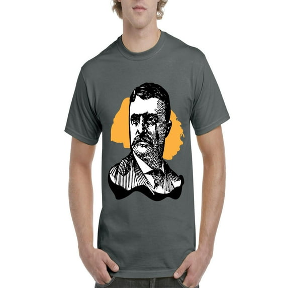 NIB - Men's T-Shirt Short Sleeve - American President Theodore Roosevelt