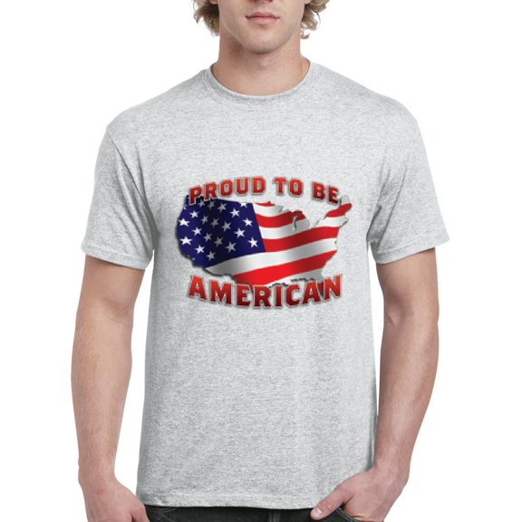 NIB - Men's T-Shirt Short Sleeve - American Proud To Be US Flag