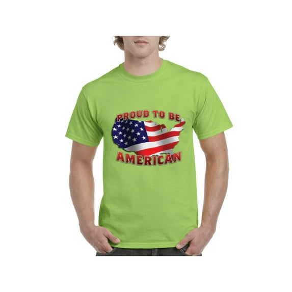 NIB - Men's T-Shirt Short Sleeve - American Proud To Be US Flag