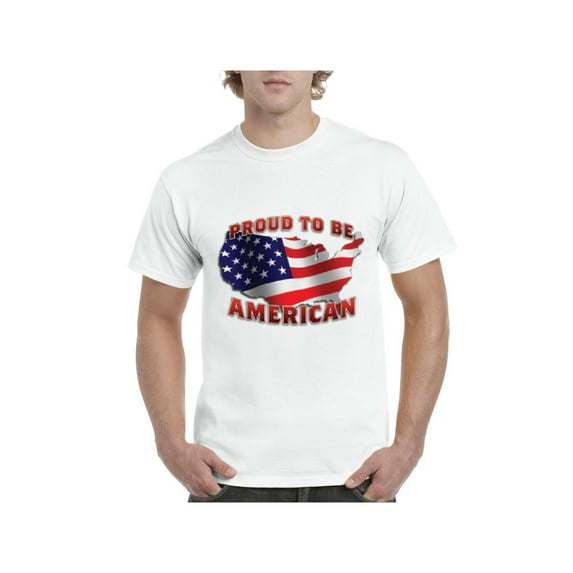 NIB - Men's T-Shirt Short Sleeve - American Proud To Be US Flag