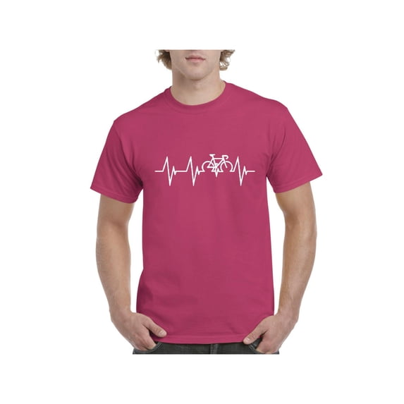 NIB - Men's T-Shirt Short Sleeve - Bicycle Heartbeat