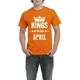 thumbnail image 1 of NIB - Men's T-Shirt Short Sleeve - Birthday Gift Kings Are Born In April, 1 of 3