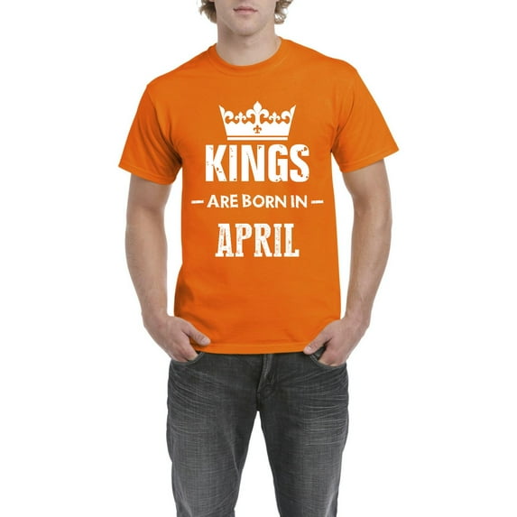 NIB - Men's T-Shirt Short Sleeve - Birthday Gift Kings Are Born In April