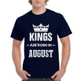 thumbnail image 1 of NIB - Men's T-Shirt Short Sleeve - Birthday Gift Kings Are Born In August, 1 of 3