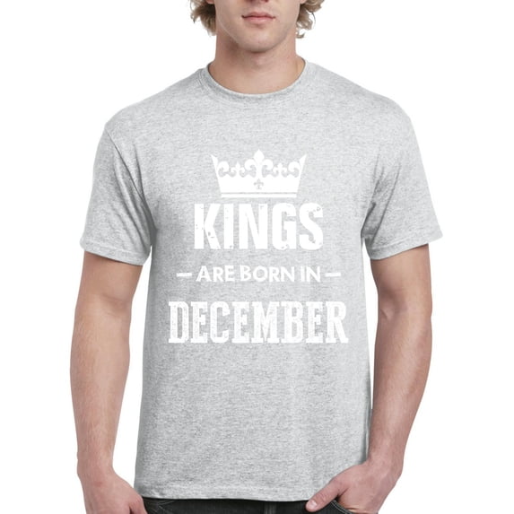 NIB - Men's T-Shirt Short Sleeve - Birthday Gift Kings Are Born in December