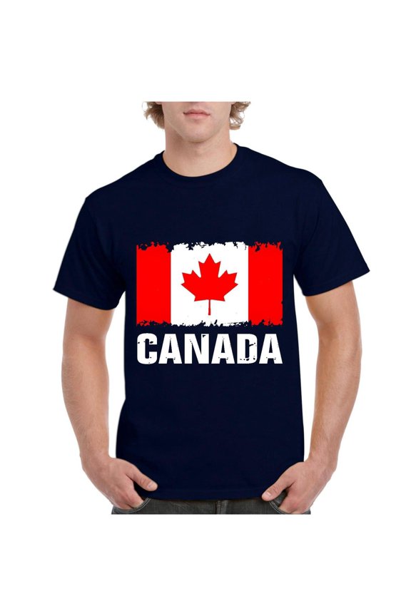 - Men's T-Shirt Short Sleeve - Canada Flag