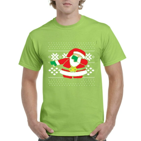 NIB - Men's T-Shirt Short Sleeve - Christmas Dancing Santa
