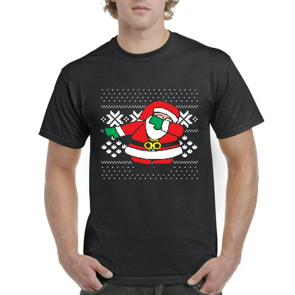 NIB - Men's T-Shirt Short Sleeve - Christmas Dancing Santa