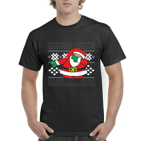 NIB - Men's T-Shirt Short Sleeve - Christmas Dancing Santa