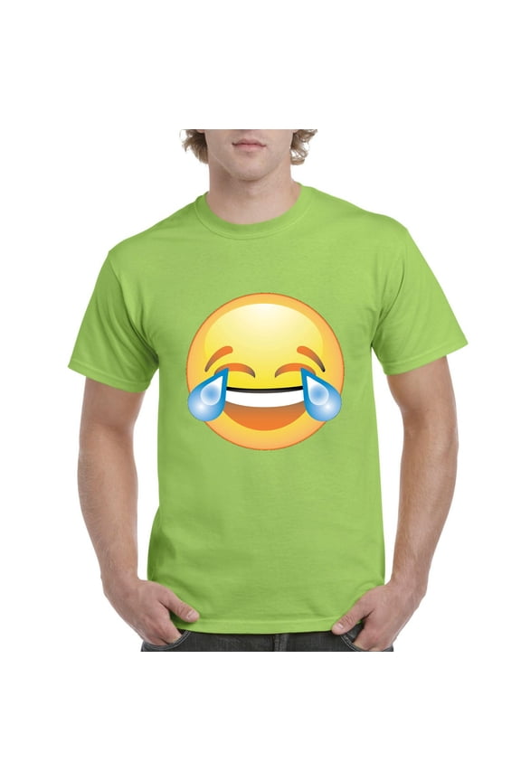 - Men's T-Shirt Short Sleeve - Emoji Laughing Tears