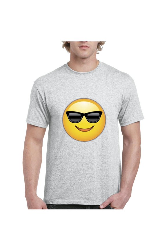 - Men's T-Shirt Short Sleeve - Emoji with Sunglasses
