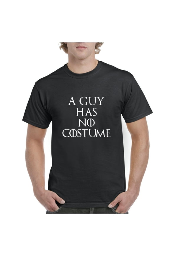 - Men's T-Shirt Short Sleeve - Halloween Costume Guy Has No Costume