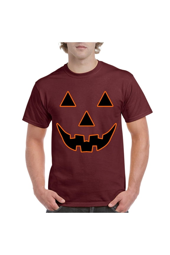NIB - Men's T-Shirt Short Sleeve - Halloween Costume Pumpkin Face