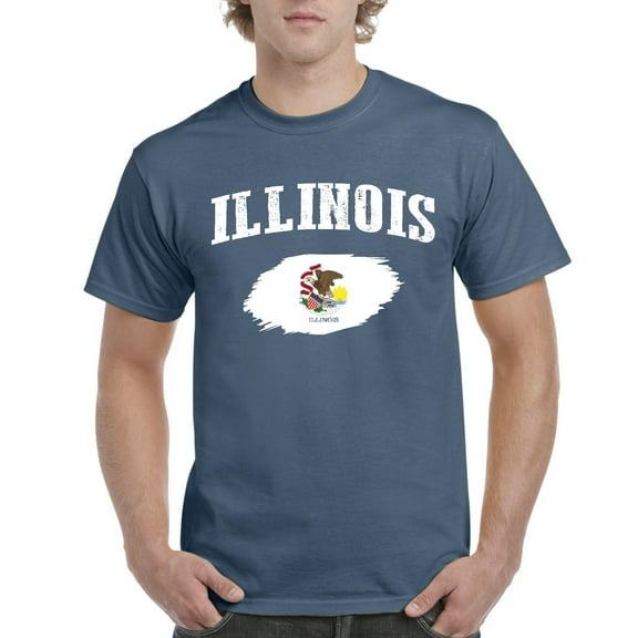 NIB - Men's T-Shirt Short Sleeve - IL Illinois Flag