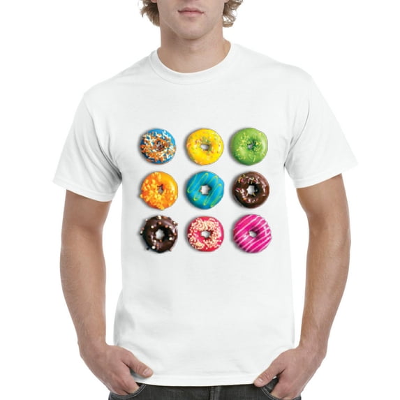 NIB - Men's T-Shirt Short Sleeve - Love Food Donuts Doughnuts