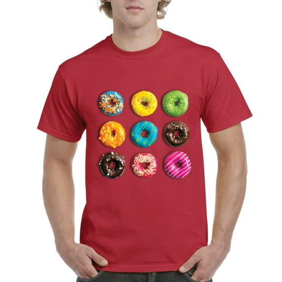 NIB - Men's T-Shirt Short Sleeve - Love Food Donuts Doughnuts