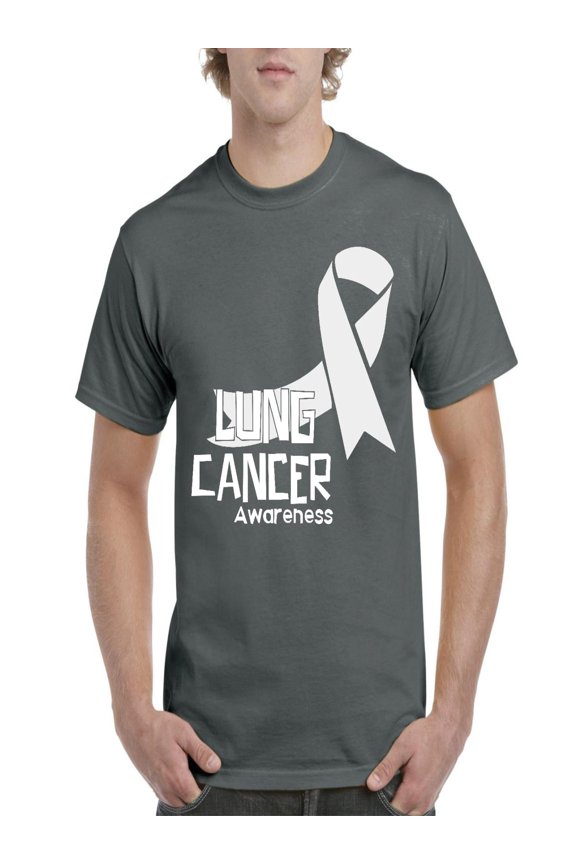 - Men's T-Shirt Short Sleeve - Lung Cancer