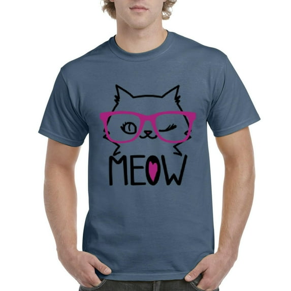 NIB - Men's T-Shirt Short Sleeve - Meow Cute Cat Kitty