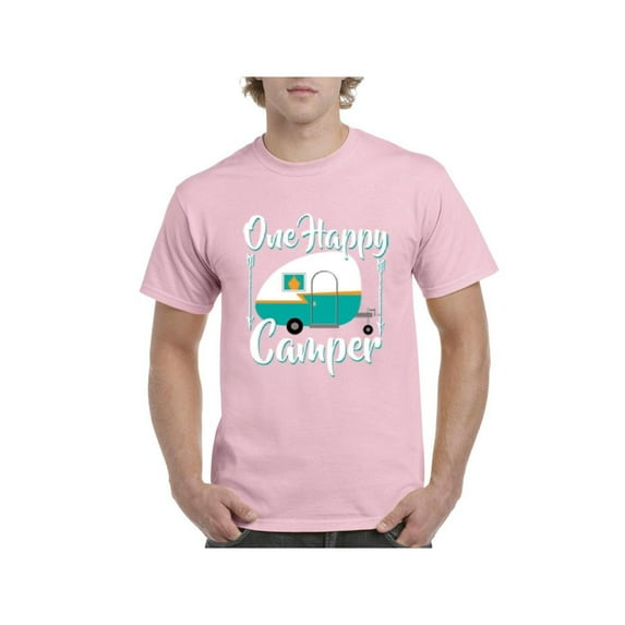 NIB - Men's T-Shirt Short Sleeve - ONE HAPPY CAMPER