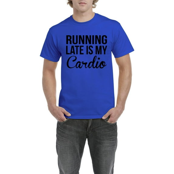 NIB - Men's T-Shirt Short Sleeve - Running Late is My Cardio