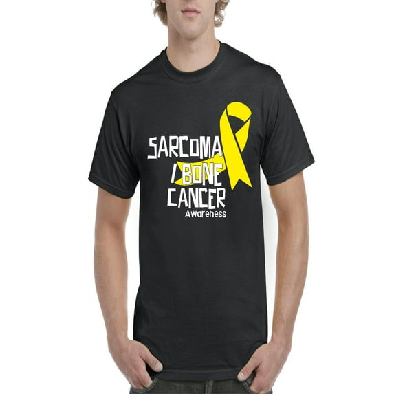 NIB - Men's T-Shirt Short Sleeve - Sarcoma Bone Cancer Awareness Ribbon