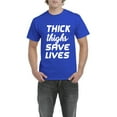 thumbnail image 1 of NIB - Men's T-Shirt Short Sleeve - Thick Thighs Save Lives, 1 of 3