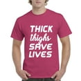 thumbnail image 1 of NIB - Men's T-Shirt Short Sleeve - Thick Thighs Save Lives, 1 of 3