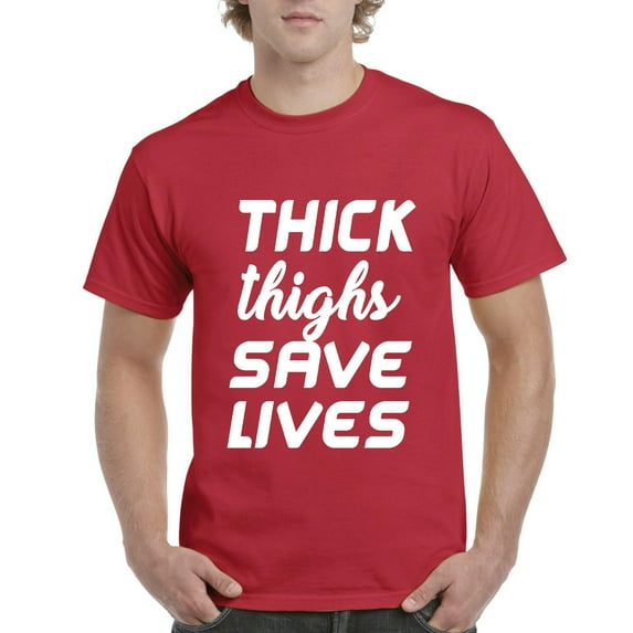 NIB - Men's T-Shirt Short Sleeve - Thick Thighs Save Lives
