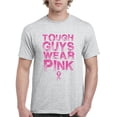 thumbnail image 1 of NIB - Men's T-Shirt Short Sleeve - Tough Guys Wear Pink Cancer, 1 of 3