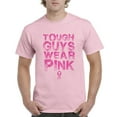 thumbnail image 1 of NIB - Men's T-Shirt Short Sleeve - Tough Guys Wear Pink Cancer, 1 of 3