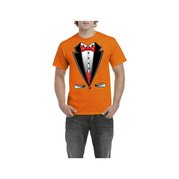 NIB - Men's T-Shirt Short Sleeve - Tuxedo Prom Costume