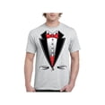 thumbnail image 1 of NIB - Men's T-Shirt Short Sleeve - Tuxedo Prom Costume, 1 of 3