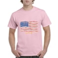 thumbnail image 1 of NIB - Men's T-Shirt Short Sleeve, up to Men Size 5XL - American Flag USA in Gold, 1 of 5